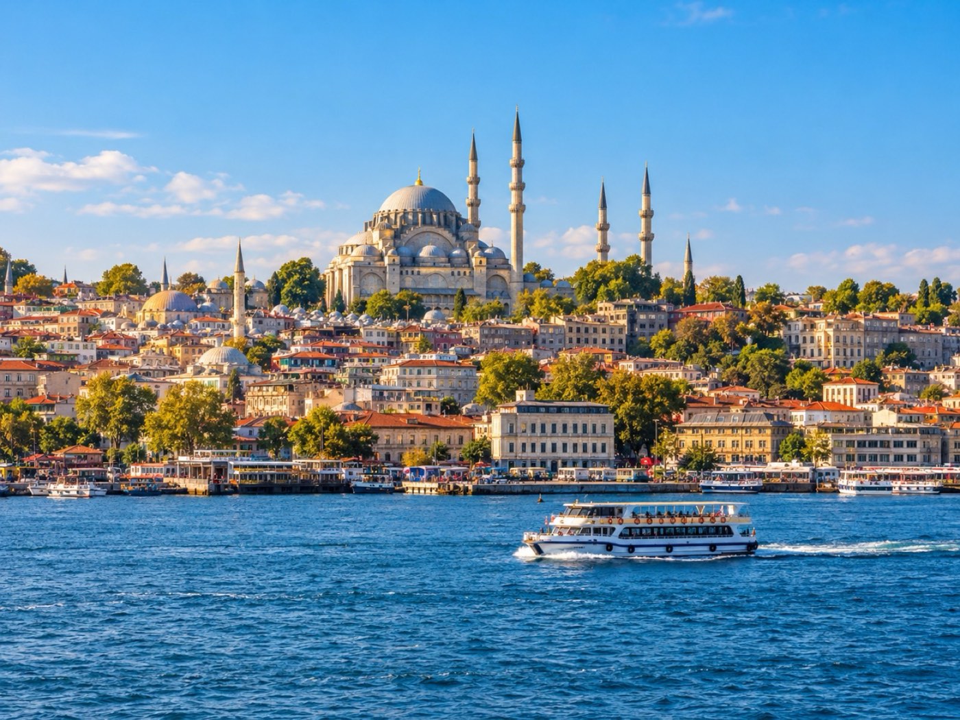 Illustrative view of Istanbul skyline and waterfront