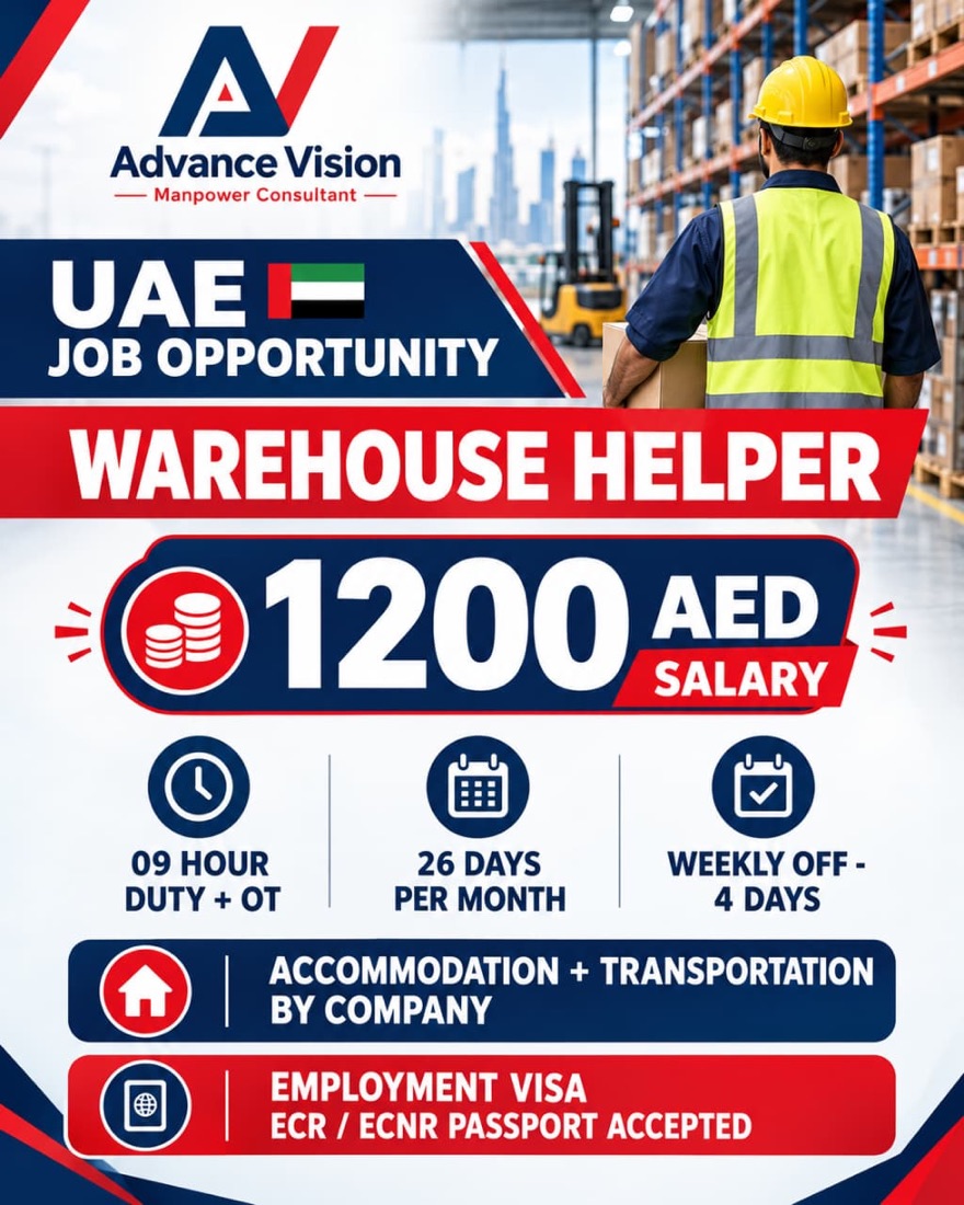 Job poster: Warehouse Helper in United Arab Emirates