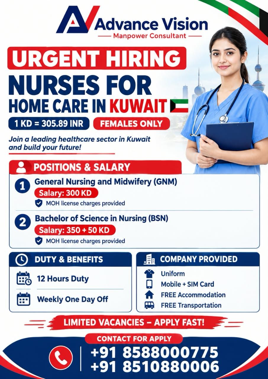 Job poster: KUWAIT Nurses for Home Care in Kuwait